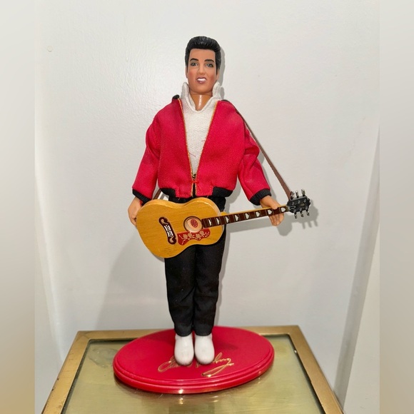 Vintage 1993 Hasbro Elvis Presley Jailhouse Rock Doll With Stand - Picture 2 of 7
